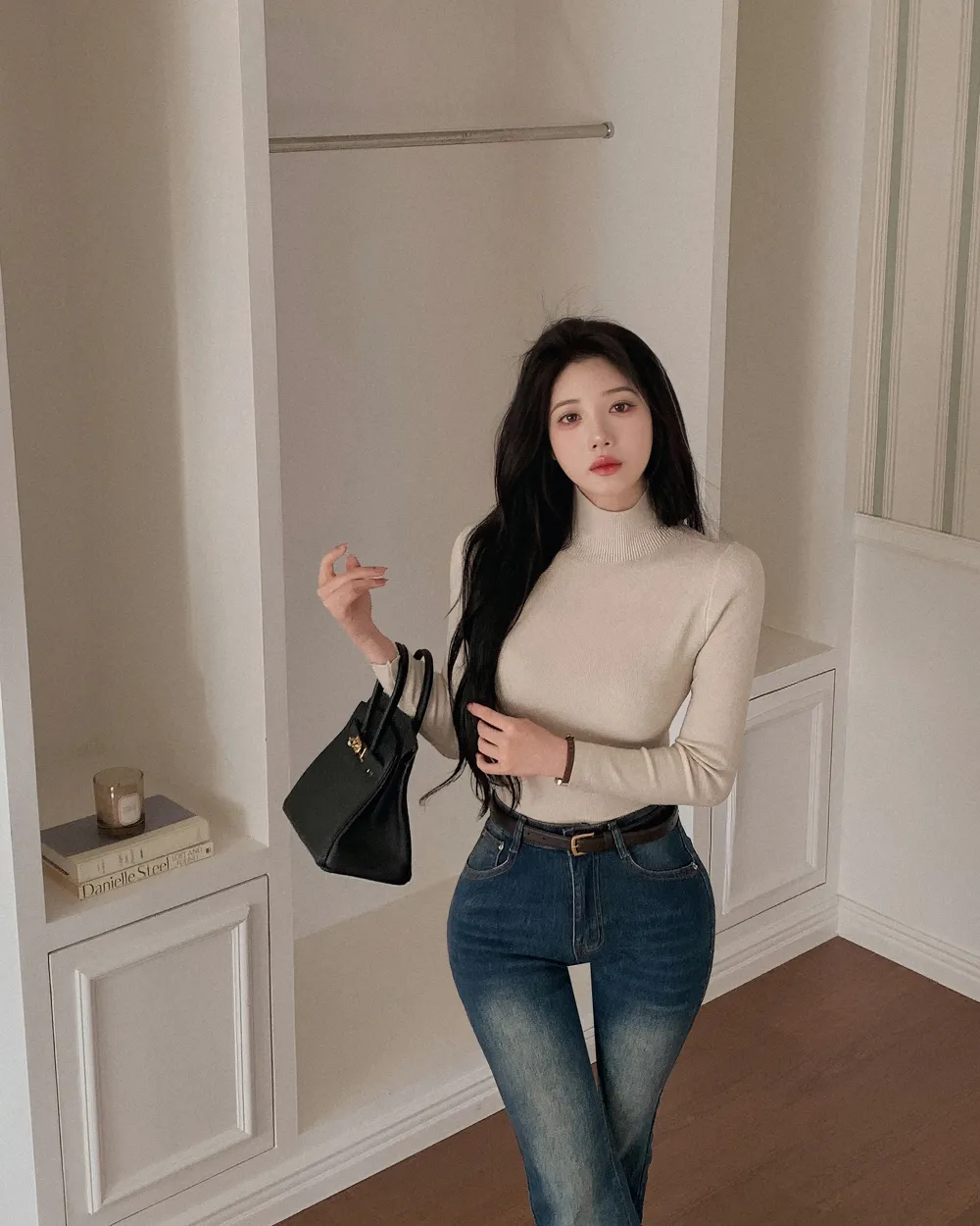 코트 모델 착용 이미지-S1L87