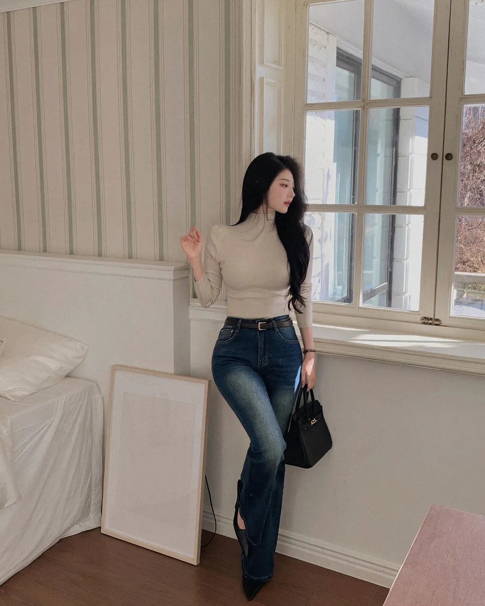 코트 모델 착용 이미지-S1L106