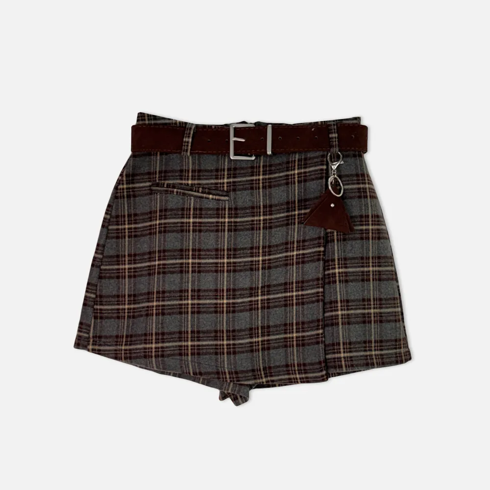 미니 스커트 오트밀 색상 이미지-S2L2