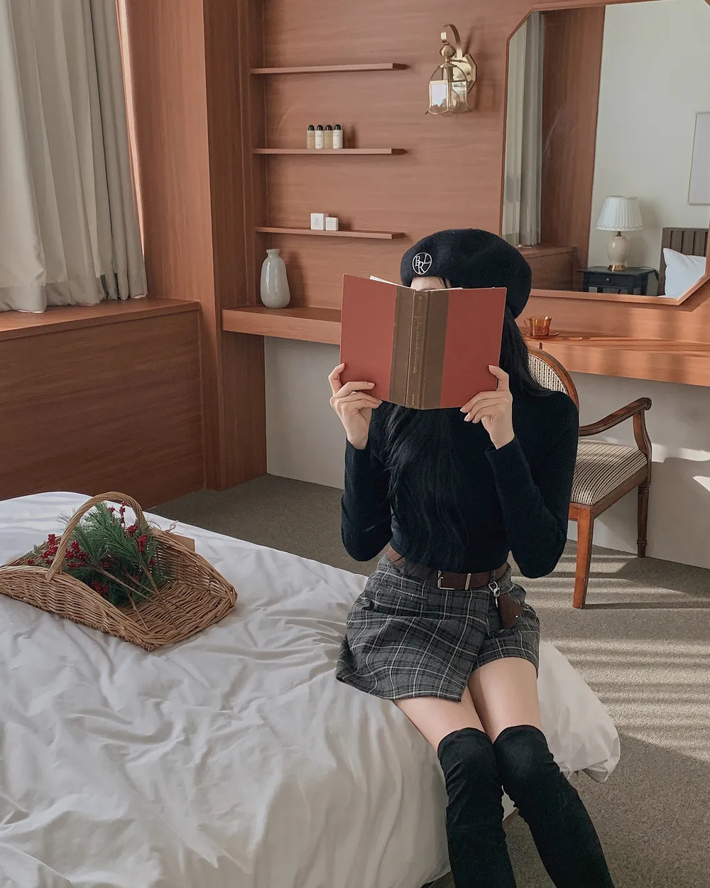 미니 스커트 모델 착용 이미지-S1L42