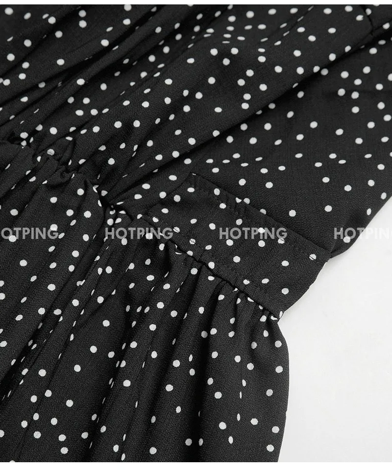 레블린_긴팔 도트롱원피스