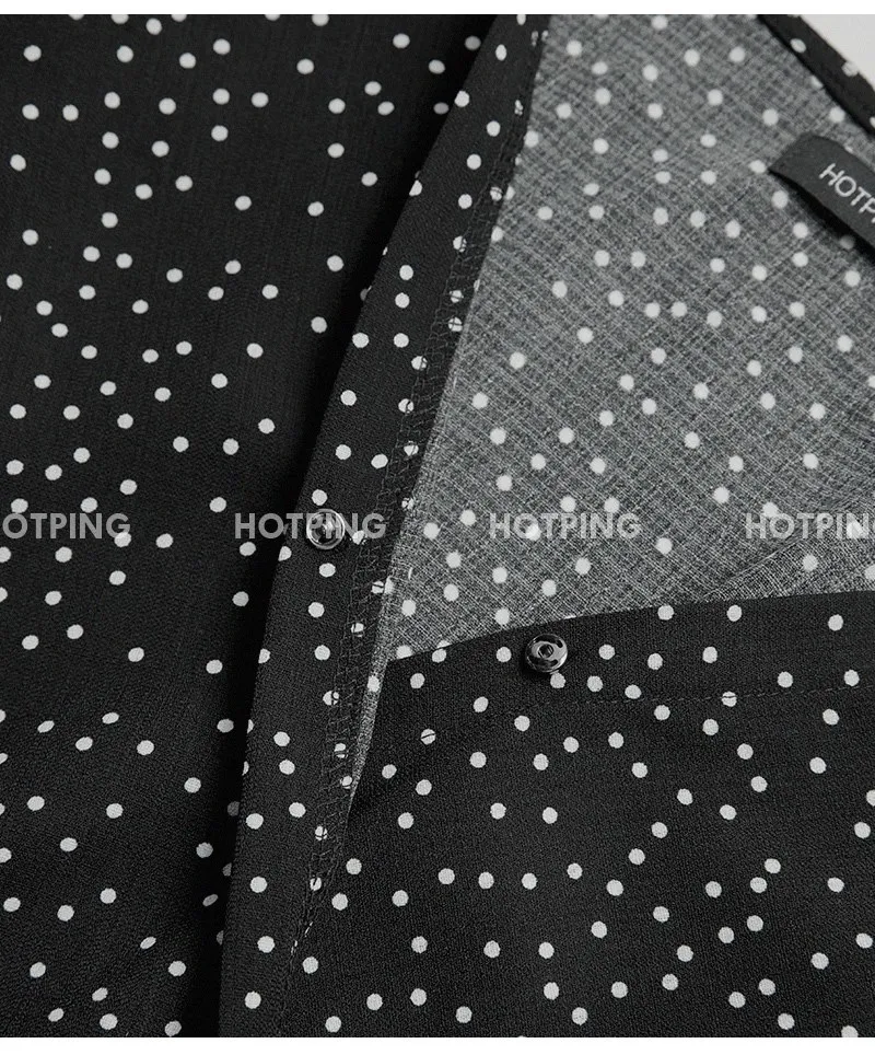 레블린_긴팔 도트롱원피스