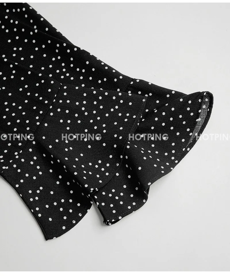 레블린_긴팔 도트롱원피스