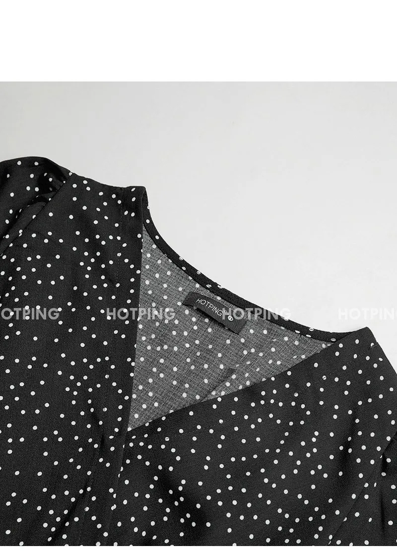 레블린_긴팔 도트롱원피스