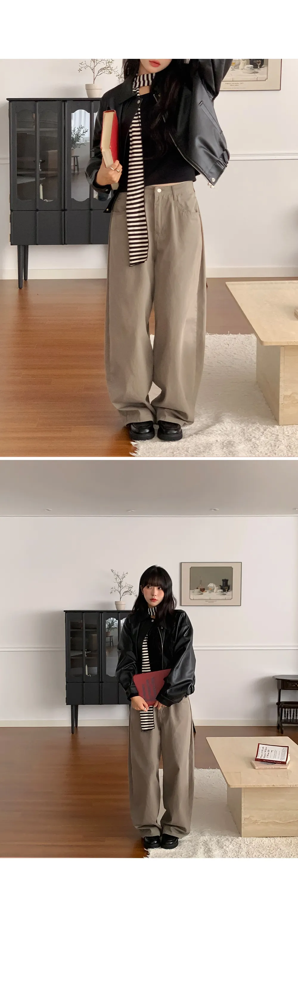 이지골지_유넥 골지 긴팔티셔츠