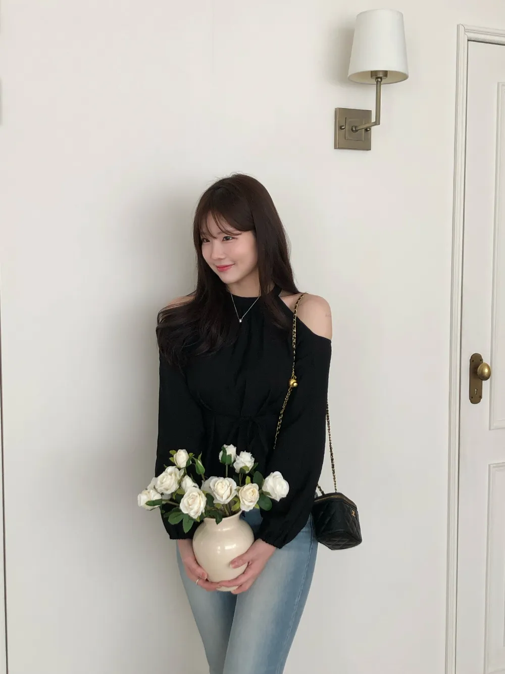 민소매 모델 착용 이미지-S1L30