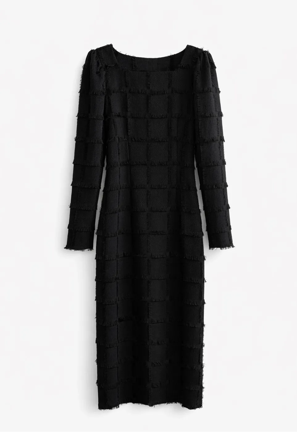 옷걸이에 걸린 블랙 원피스