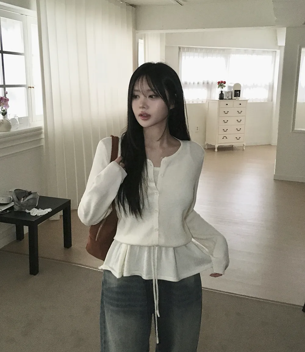 긴팔 티셔츠 모델 착용 이미지-S2L36