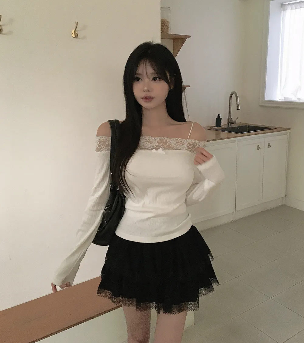 미니 스커트 모델 착용 이미지-S3L38