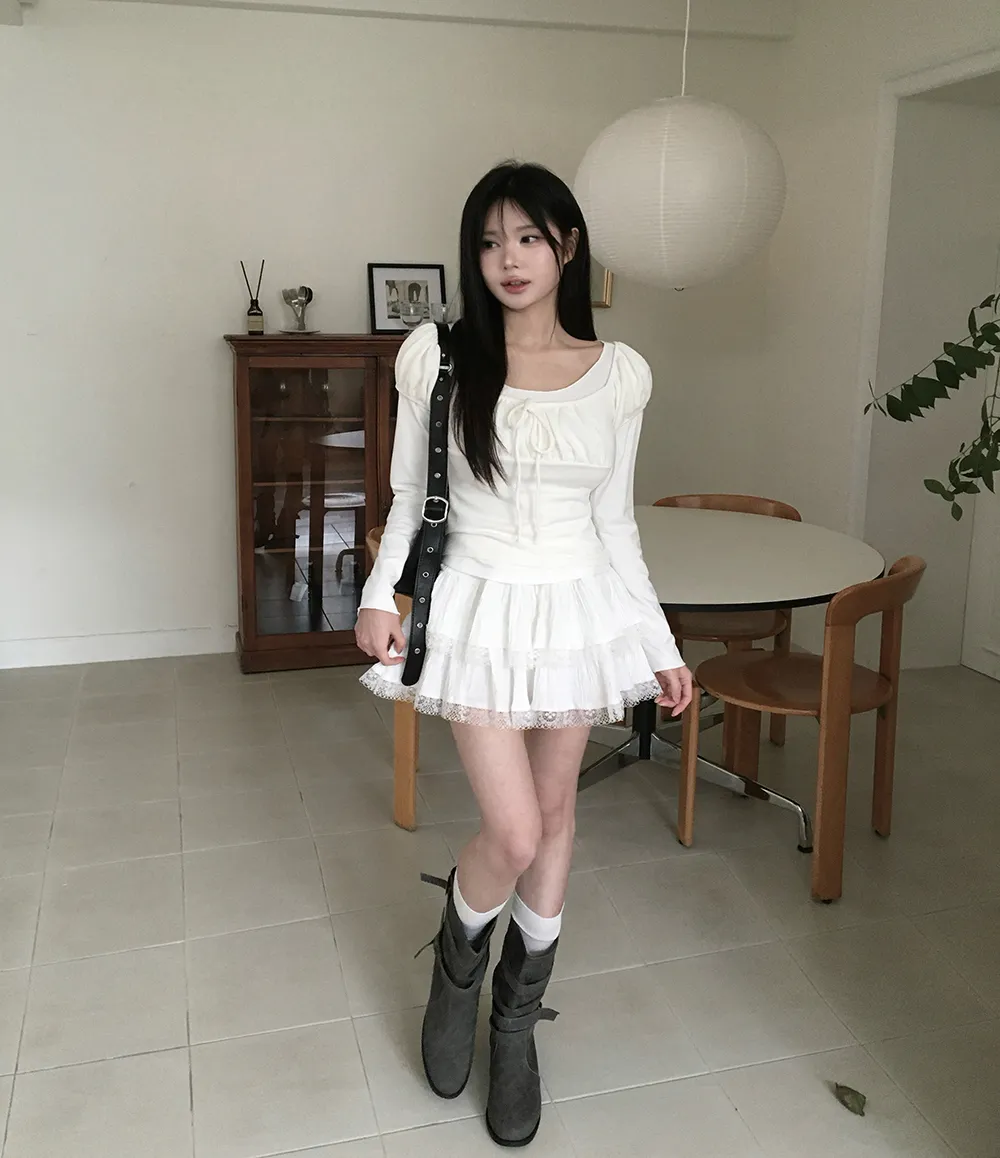 미니 스커트 모델 착용 이미지-S3L29