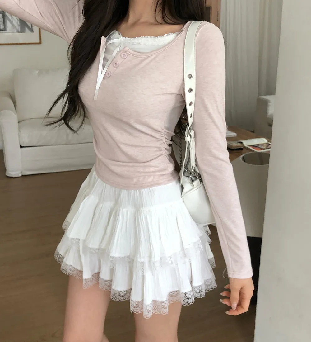 미니 스커트 모델 착용 이미지-S3L16