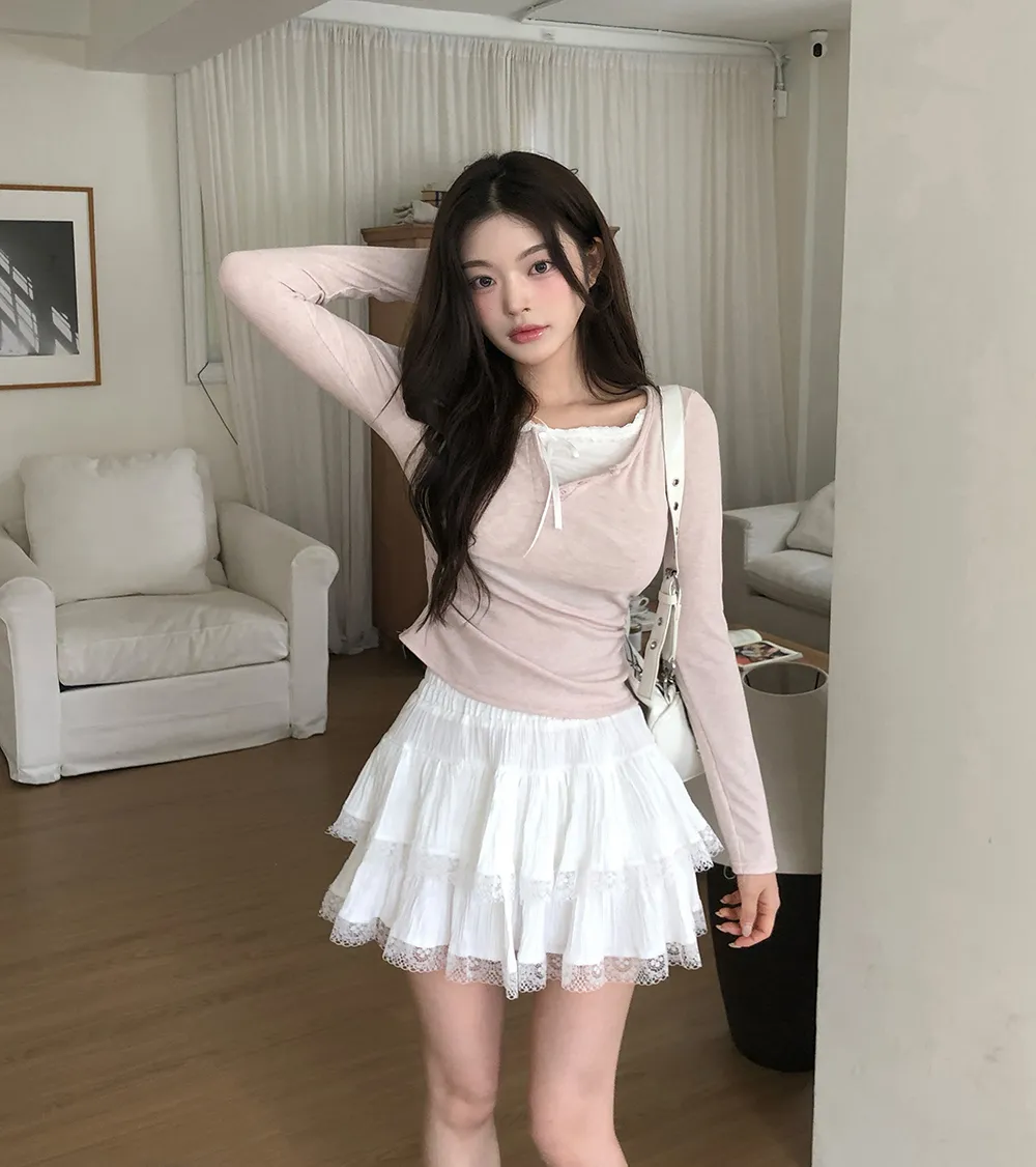 미니 스커트 모델 착용 이미지-S3L13