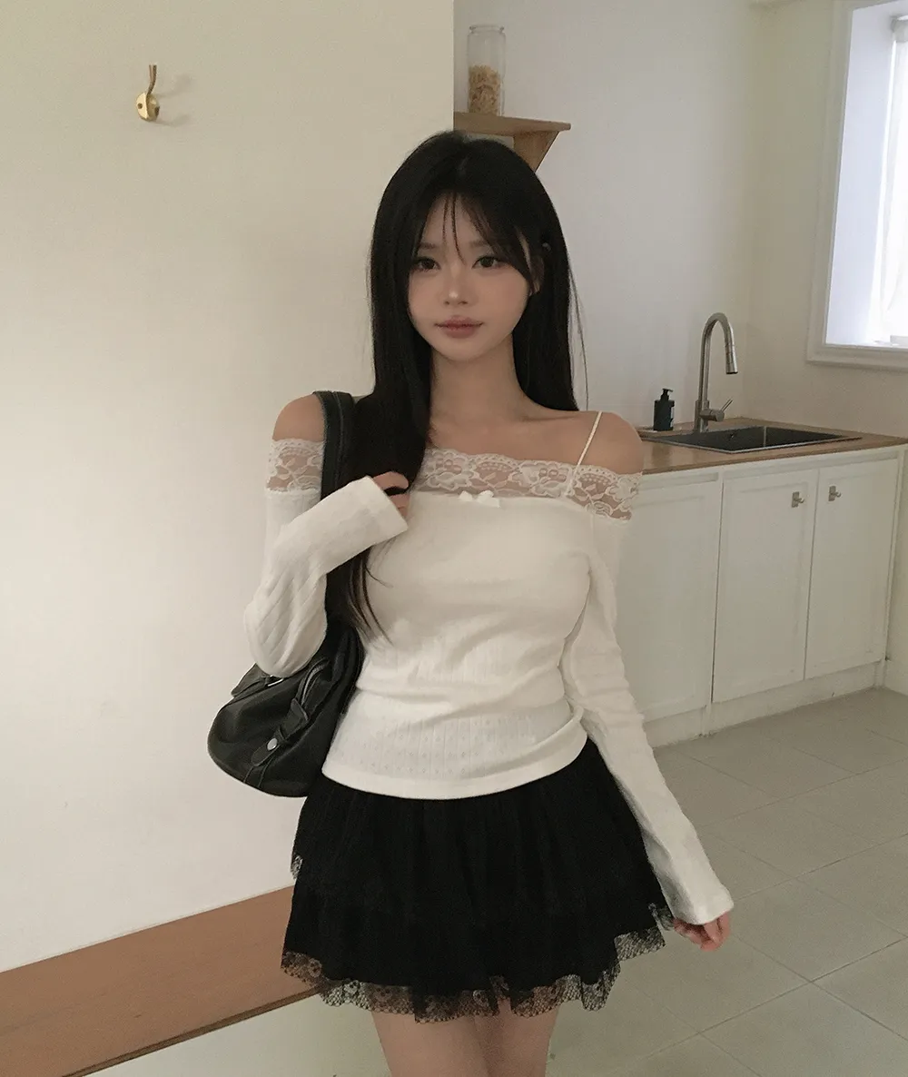 미니 스커트 모델 착용 이미지-S3L37