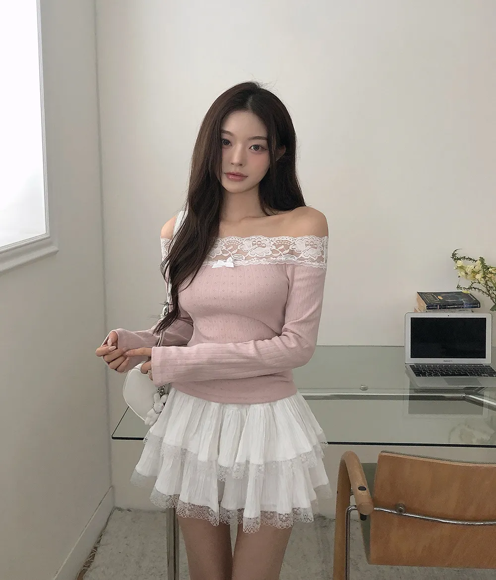 미니 스커트 모델 착용 이미지-S3L24