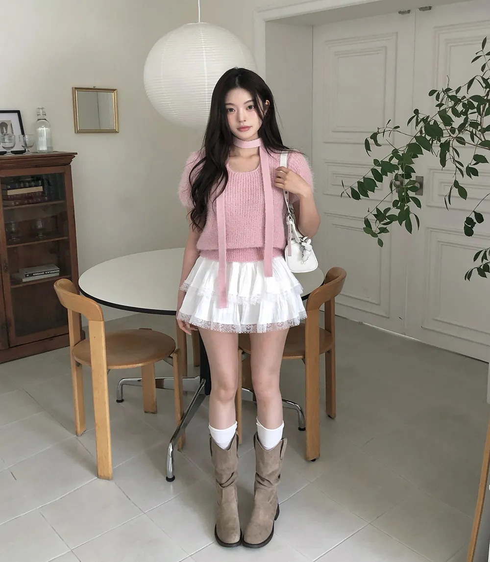 미니 스커트 모델 착용 이미지-S3L10