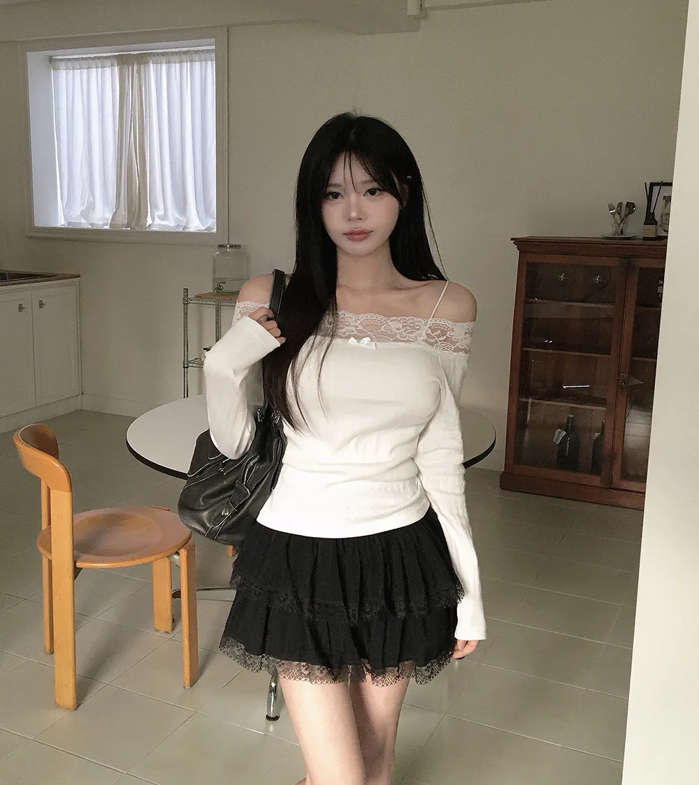 미니 스커트 모델 착용 이미지-S3L41