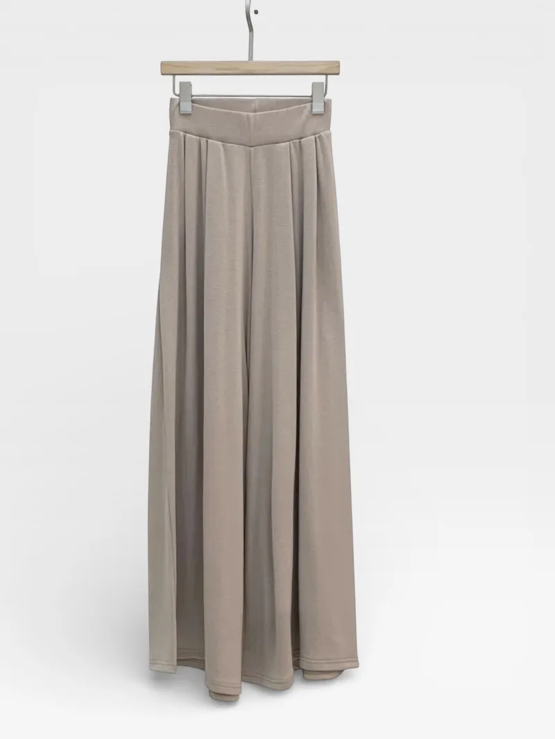 롱 스커트 크림 색상 이미지-S1L98