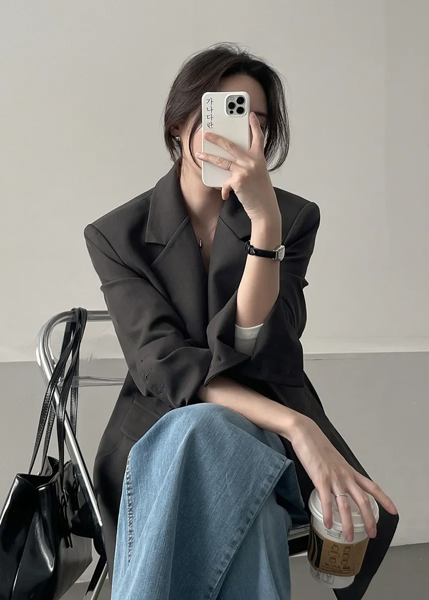 블레이저 모델 착용 이미지-S1L31