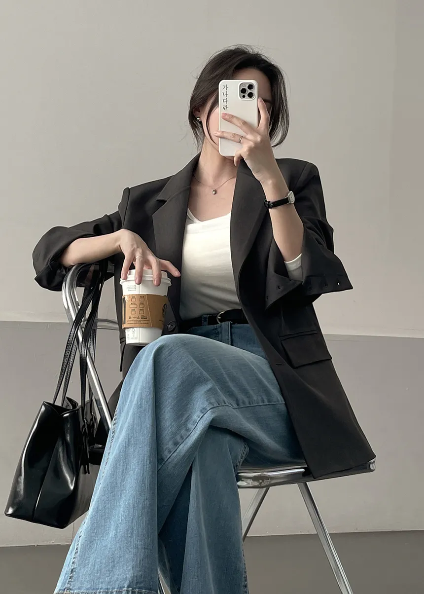 블레이저 모델 착용 이미지-S1L32