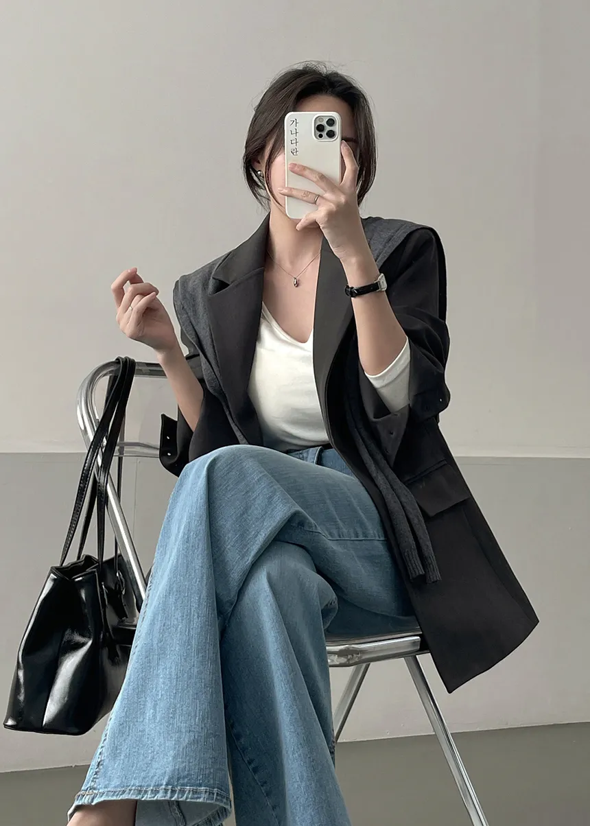 블레이저 모델 착용 이미지-S1L23