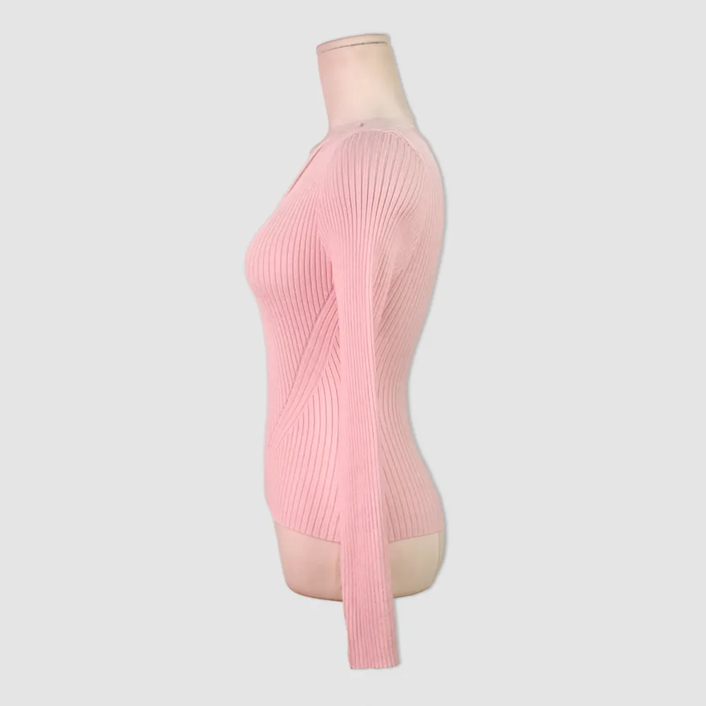 긴팔 티셔츠 베이비핑크 색상 이미지-S1L23