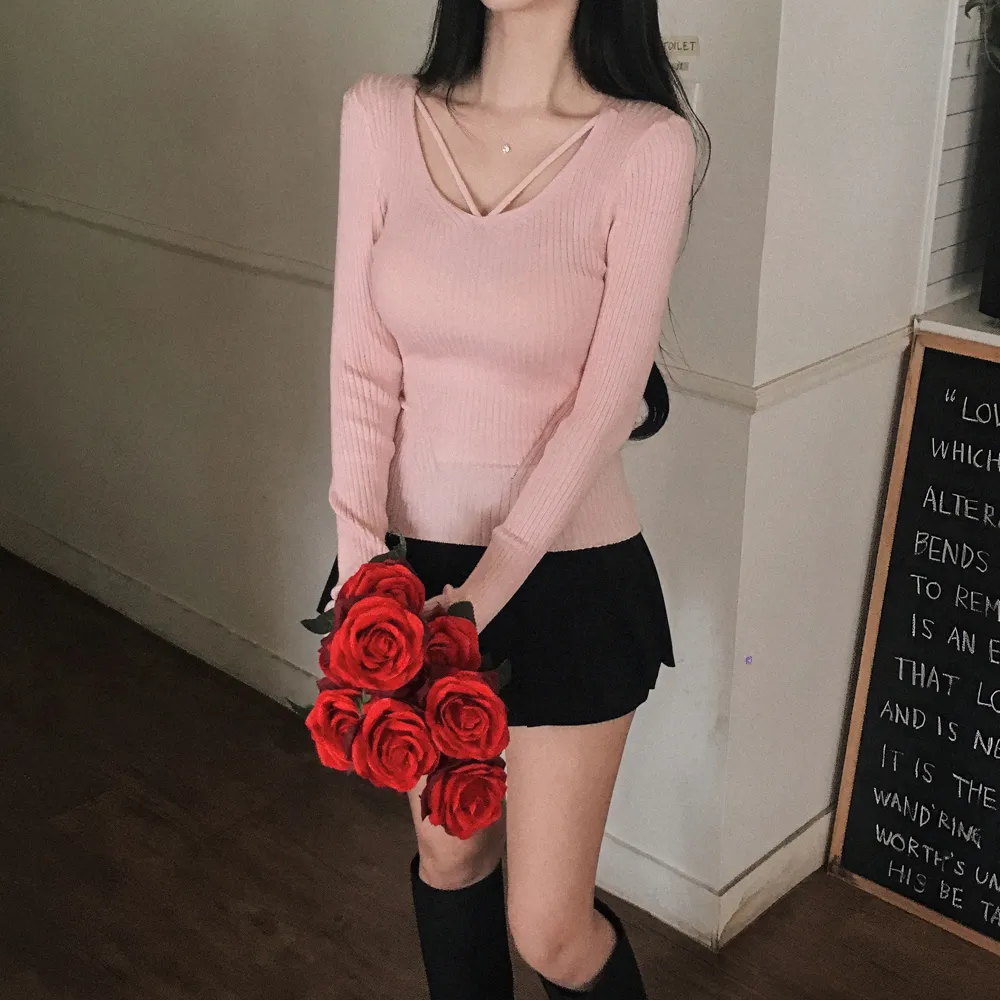 긴팔 티셔츠 모델 착용 이미지-S2L45