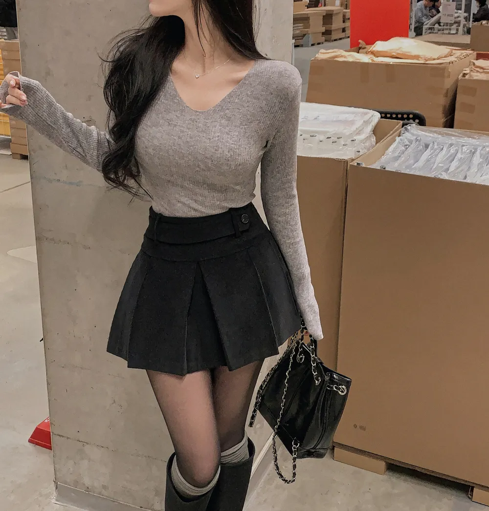 긴팔 티셔츠 모델 착용 이미지-S1L39