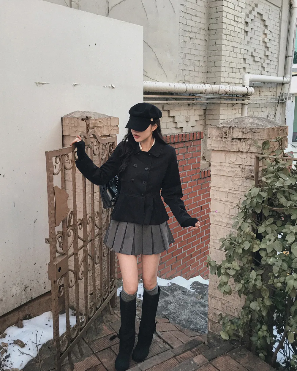 미니 스커트 모델 착용 이미지-S1L51