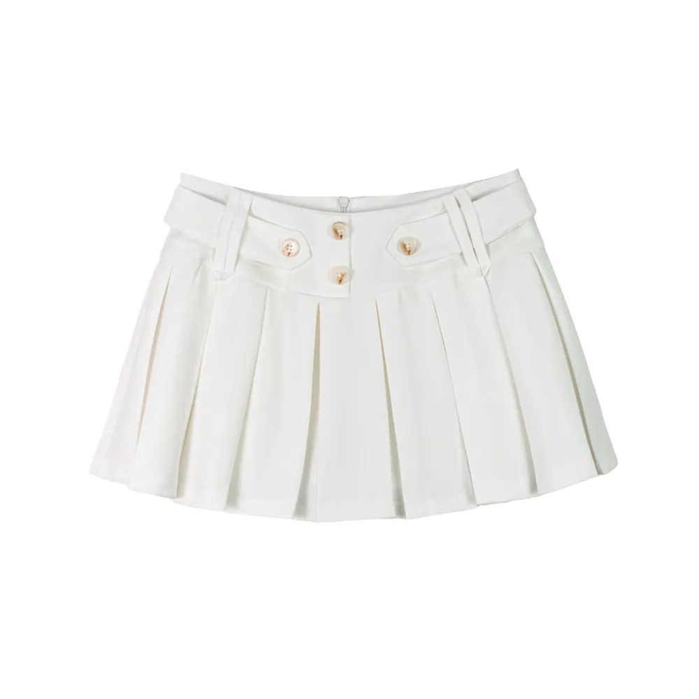 미니 스커트 화이트 색상 이미지-S1L81