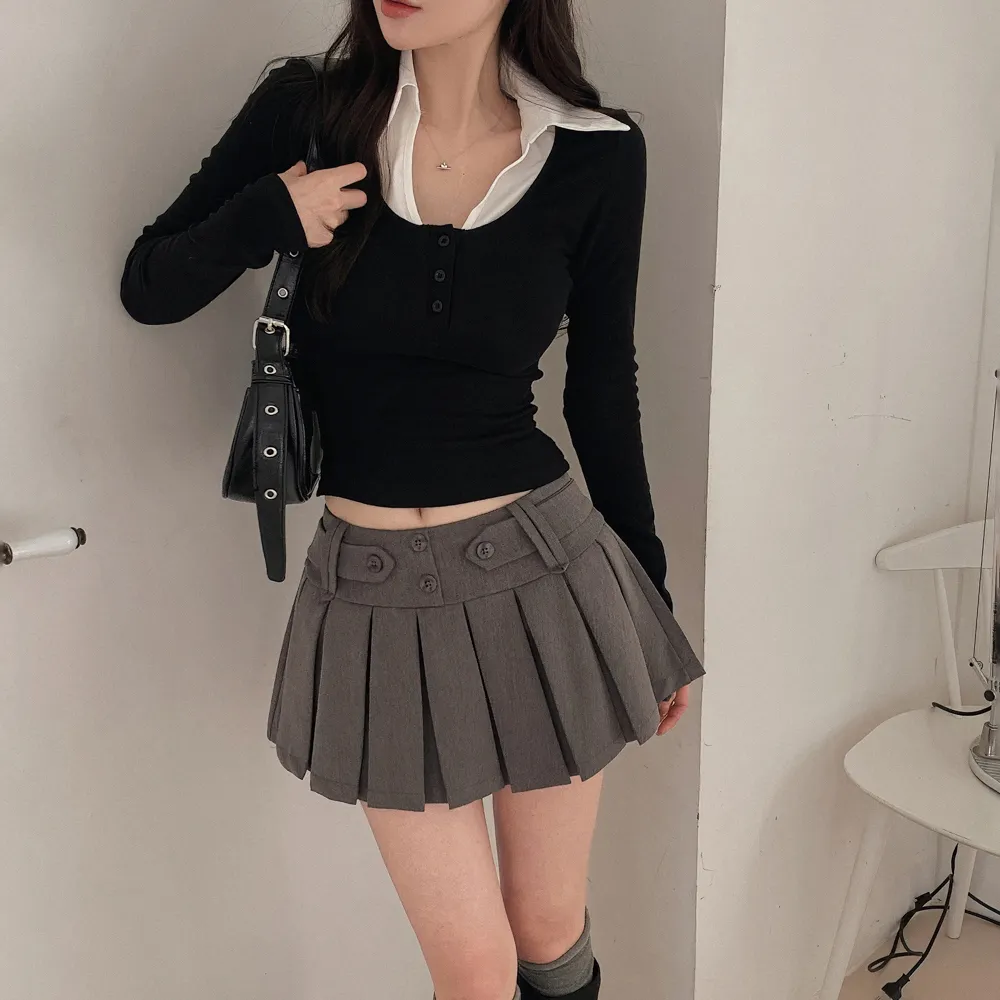 미니 스커트 모델 착용 이미지-S1L31