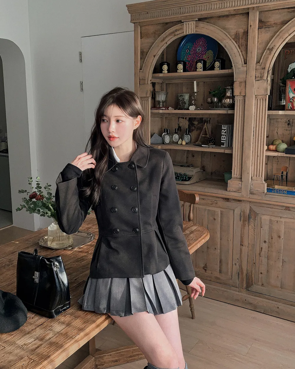 미니 스커트 모델 착용 이미지-S1L62