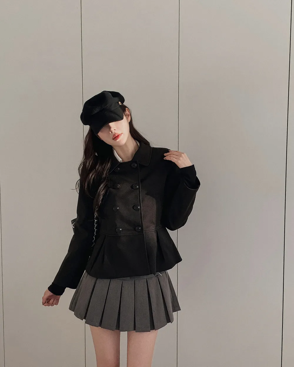 미니 스커트 모델 착용 이미지-S1L72