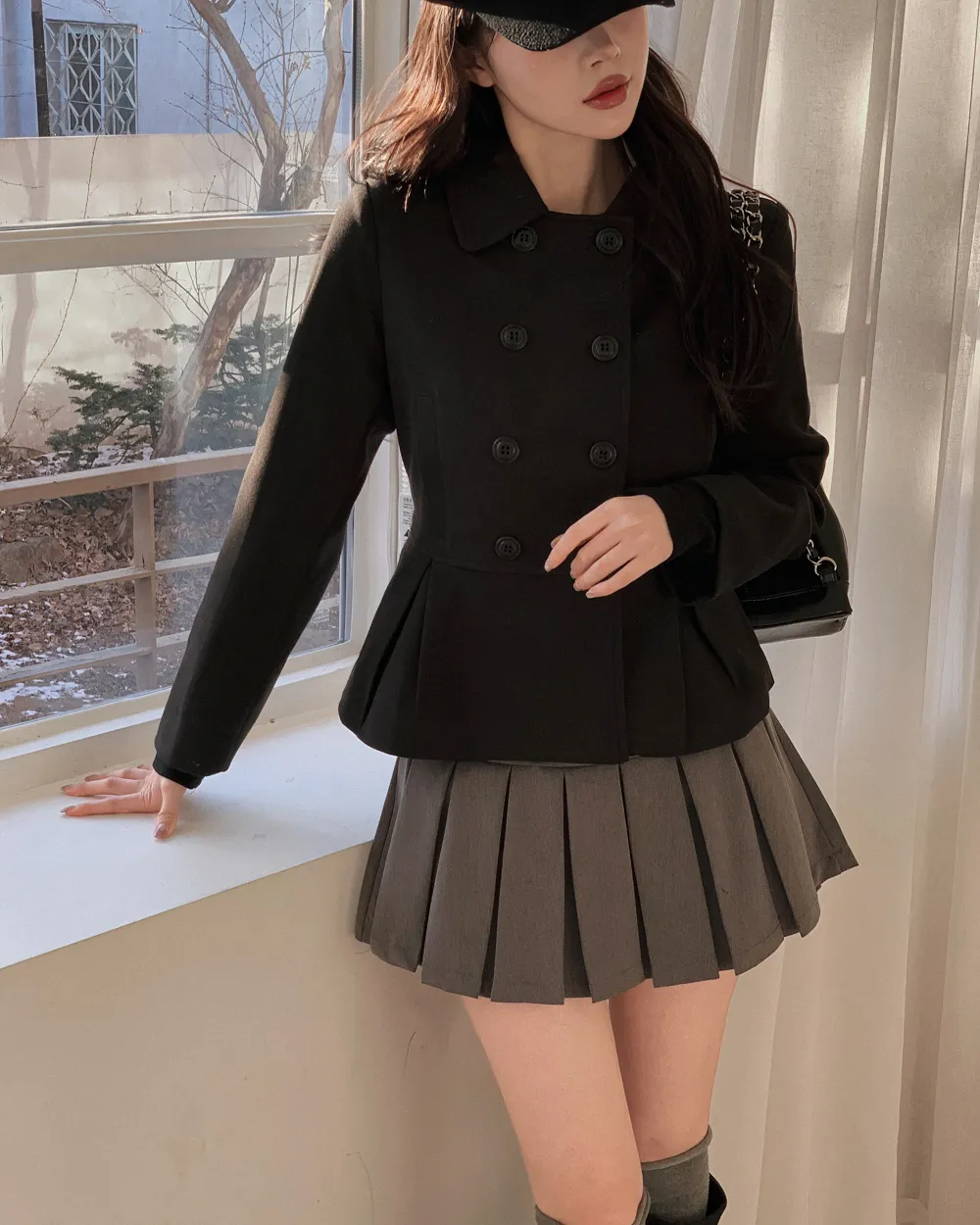 미니 스커트 모델 착용 이미지-S1L46