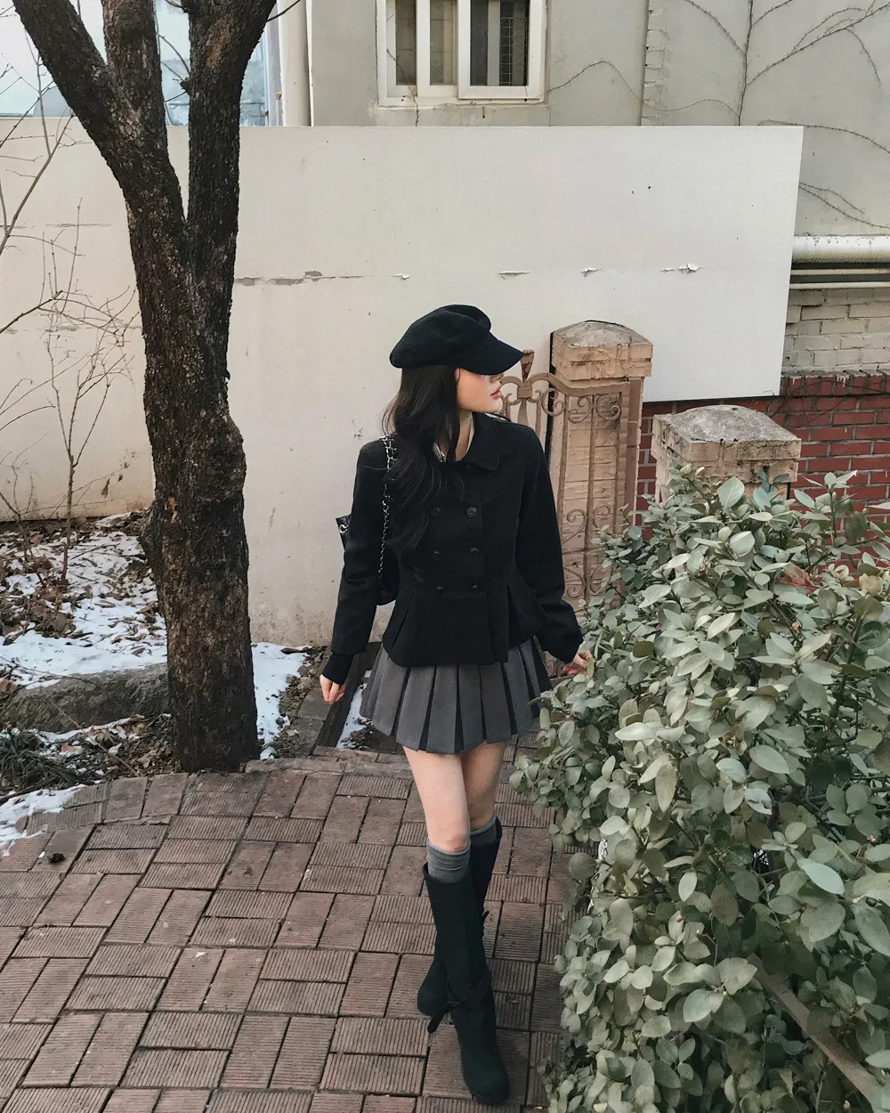 미니 스커트 모델 착용 이미지-S1L24