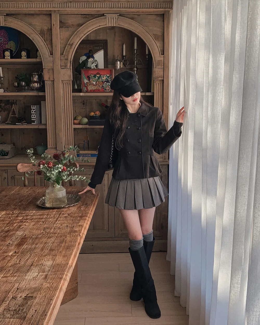 미니 스커트 모델 착용 이미지-S1L67