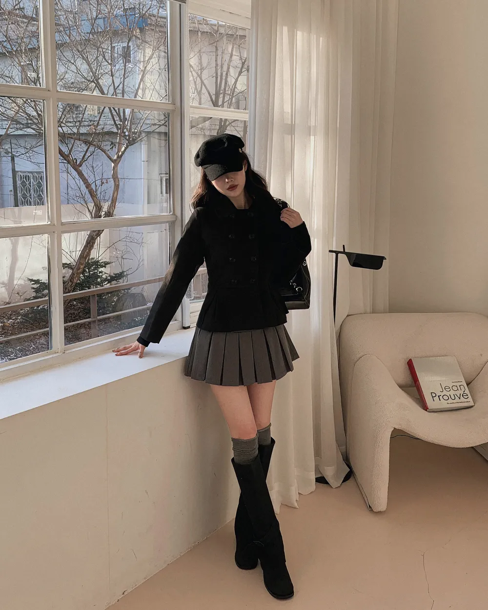 미니 스커트 모델 착용 이미지-S1L47