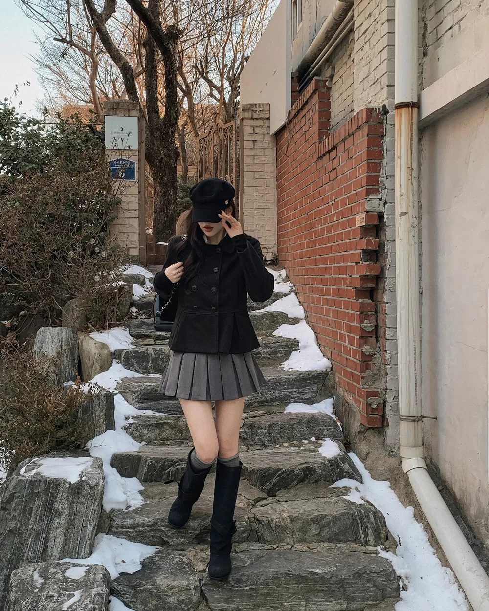 미니 스커트 모델 착용 이미지-S1L23