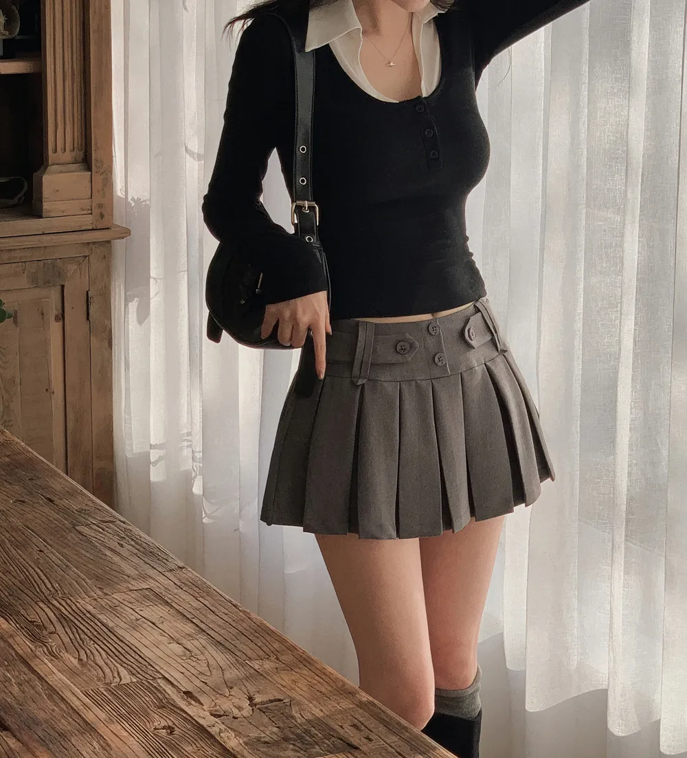 미니 스커트 모델 착용 이미지-S1L27