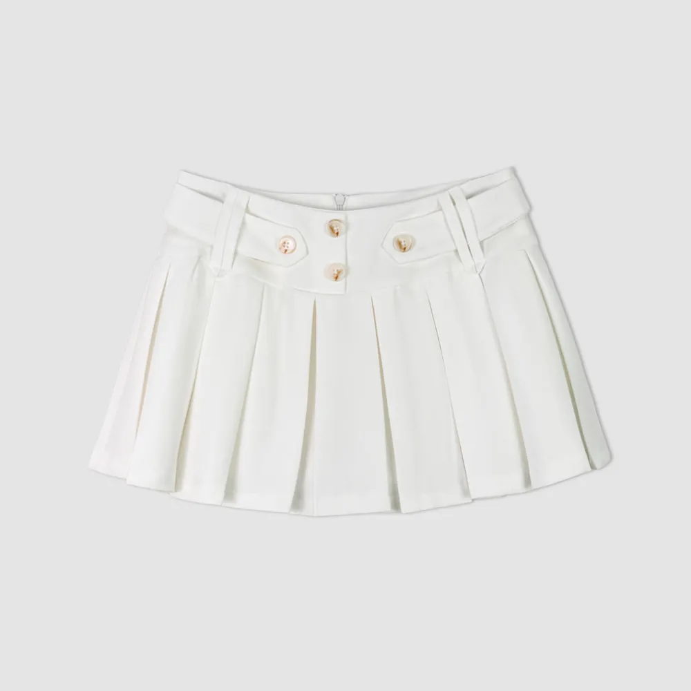 미니 스커트 화이트 색상 이미지-S1L82