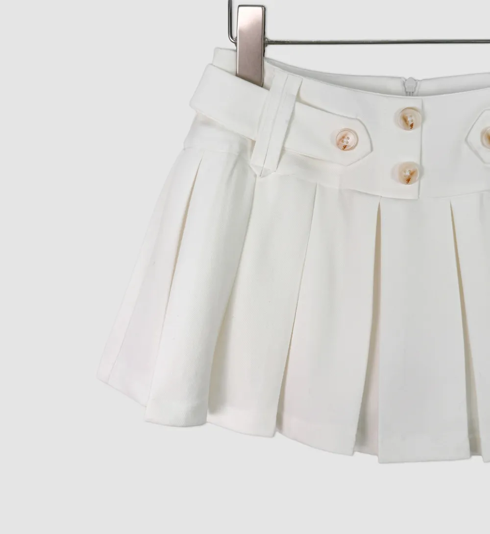 미니 스커트 화이트 색상 이미지-S1L92