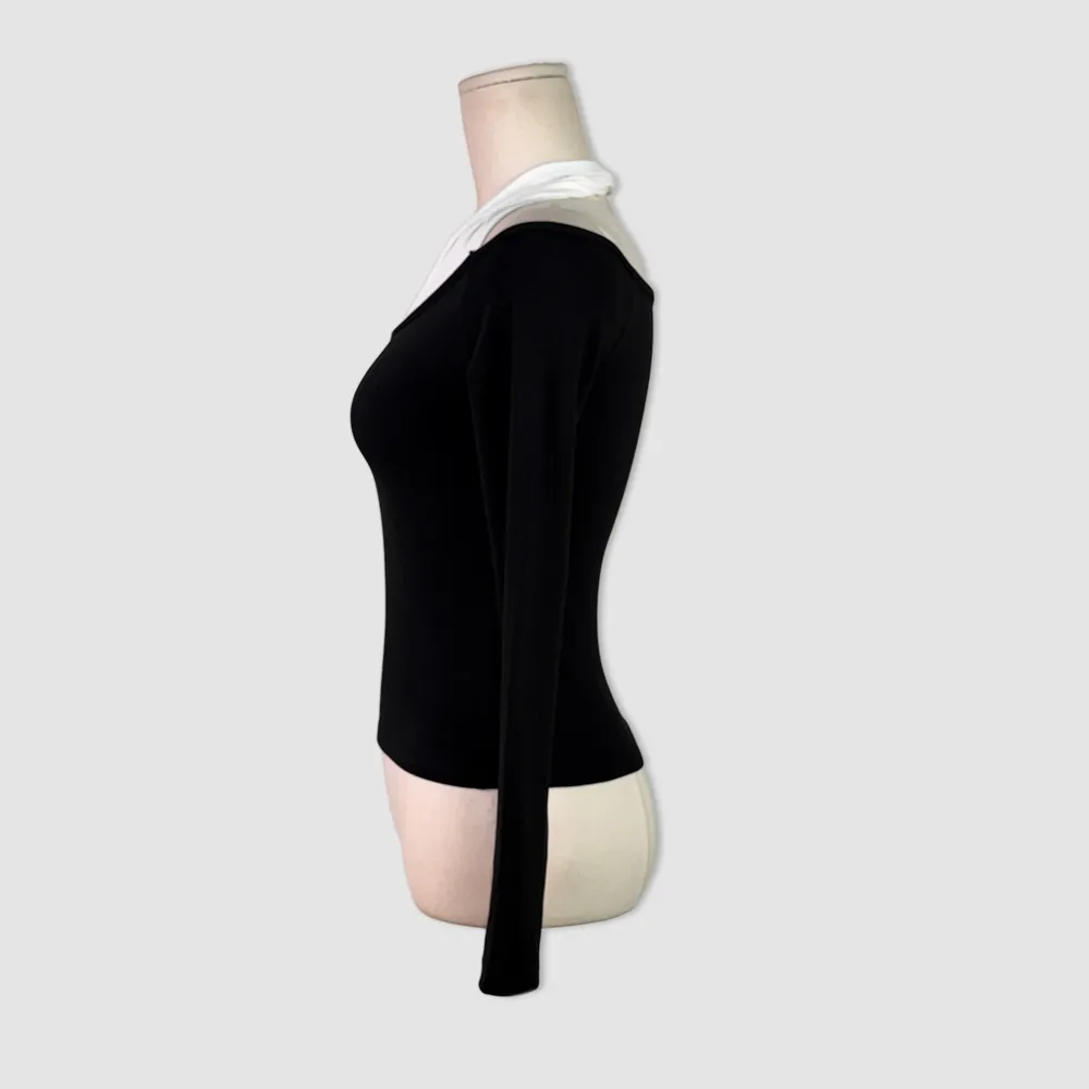 긴팔 티셔츠 화이트 색상 이미지-S1L21