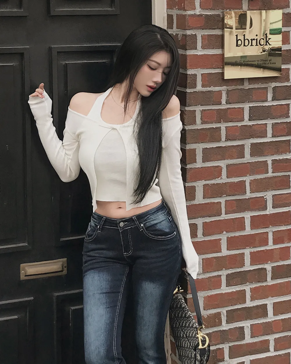 바지 모델 착용 이미지-S1L67