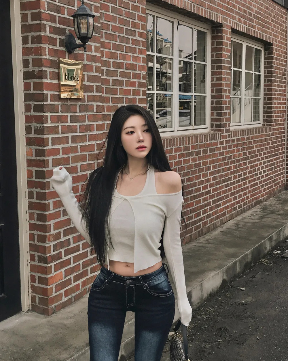 바지 모델 착용 이미지-S1L54