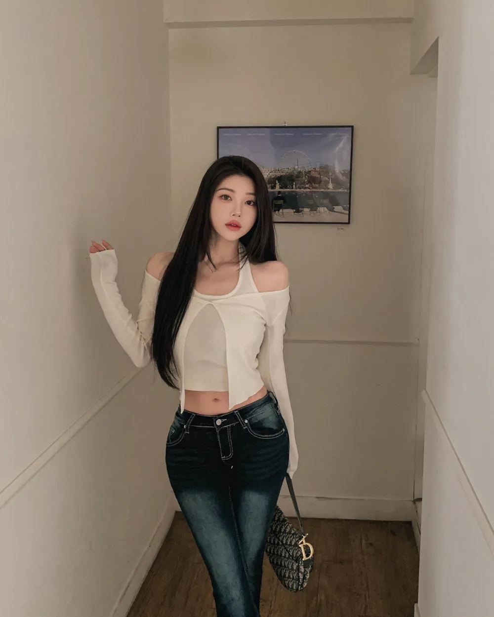 바지 모델 착용 이미지-S1L44