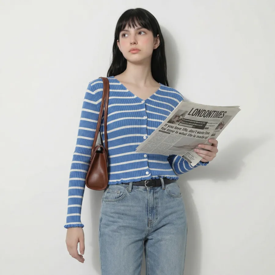 긴팔 티셔츠 모델 착용 이미지-S1L12