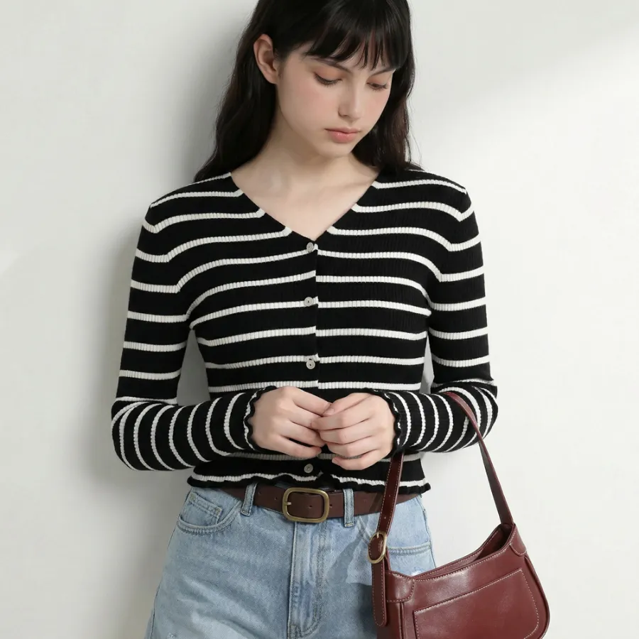 긴팔 티셔츠 모델 착용 이미지-S1L20