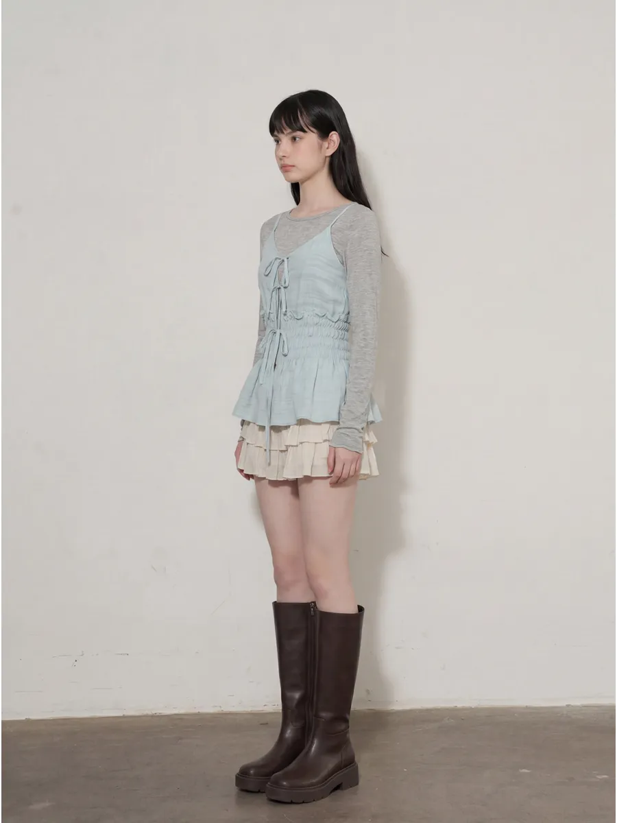 민소매 모델 착용 이미지-S1L20