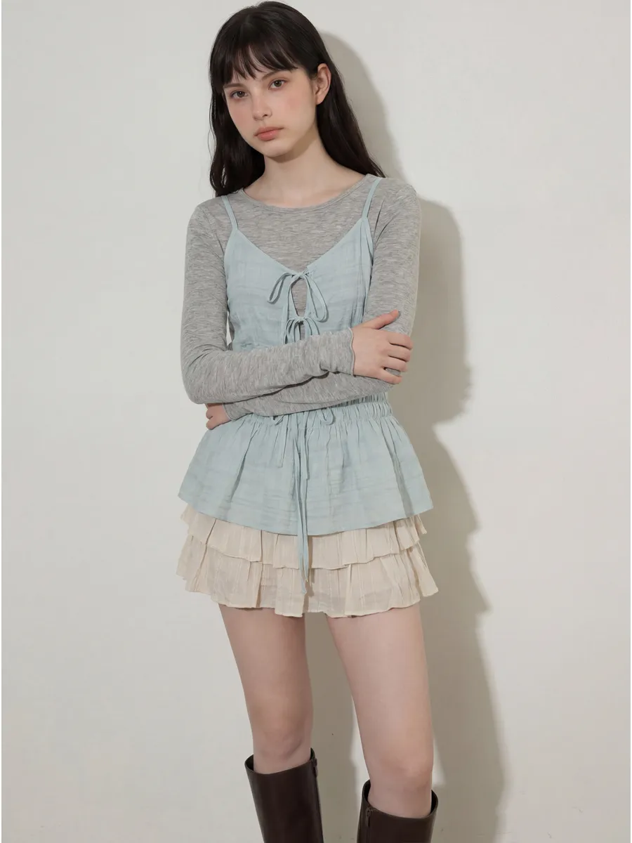 민소매 모델 착용 이미지-S1L22