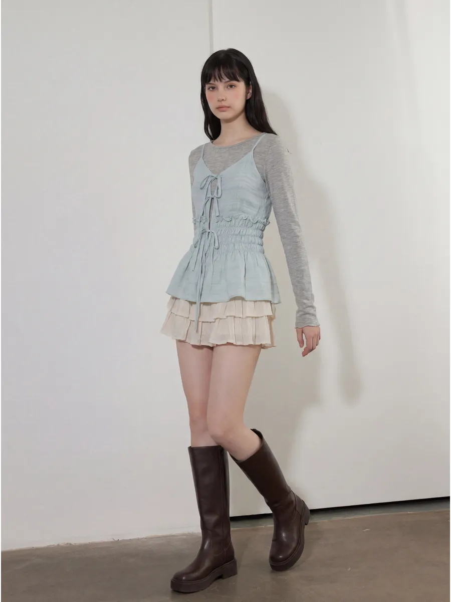 민소매 모델 착용 이미지-S1L16