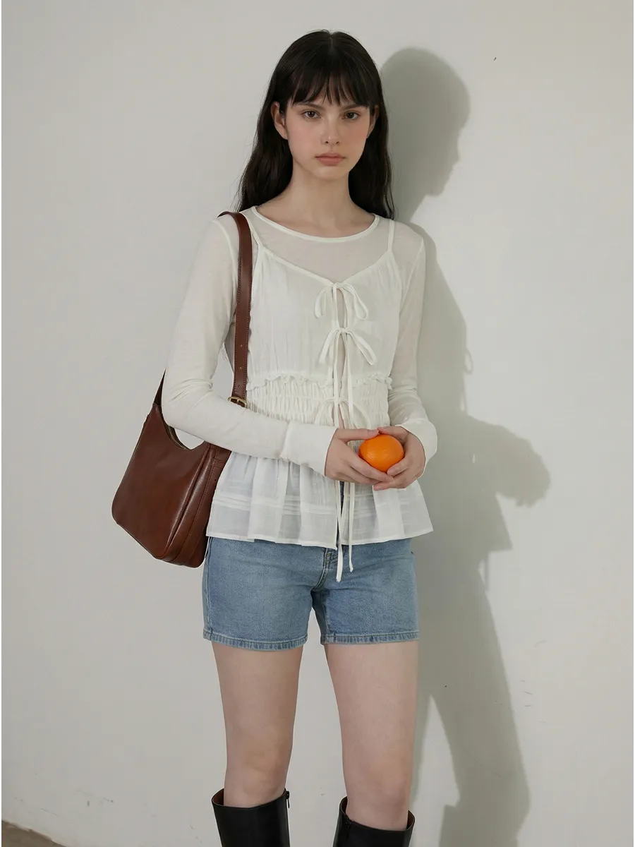 민소매 모델 착용 이미지-S1L12